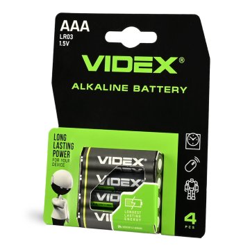 VIDEX LR03/AAA alkalne baterije 4 kom. BLISTER