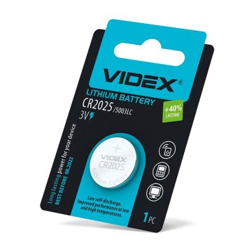 VIDEX CR2025 litijeva baterija 1 kom. BLISTER