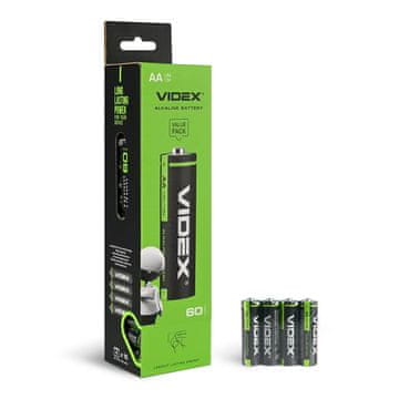 VIDEX LR6/AA alkalne baterije 4 kom x 15 pakiranja SKUPLJIVE