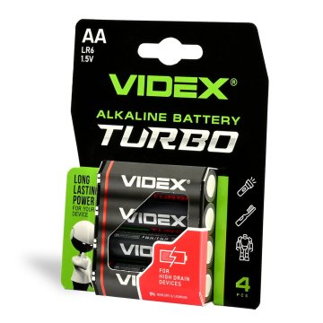 VIDEX Turbo LR6T/AA alkalne baterije 4 kom. u blisteru