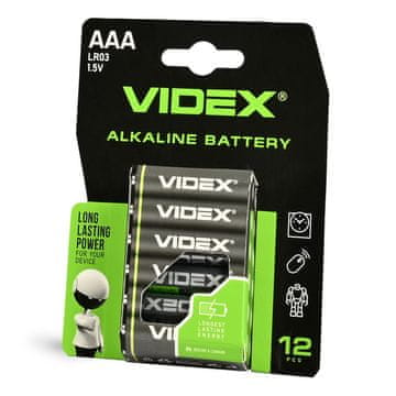 VIDEX LR03/AAA alkalne baterije 12 kom. BLISTER
