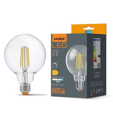 VIDEX Dekorativna žarulja s mogućnošću prigušivanja G95 7W E27 neutralna 806lm 4000K