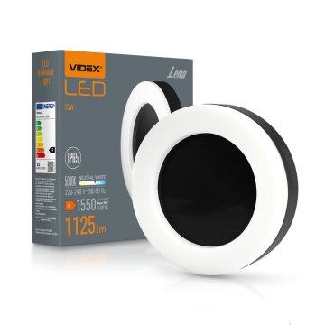 VIDEX Nadgradna svjetiljka, stropna svjetiljka, zidna svjetiljka, LED 15W 1125 lm IP65 19 cm