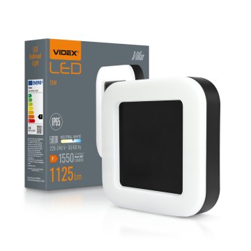 VIDEX Nadgradna svjetiljka, stropna svjetiljka, zidna svjetiljka, LED 15W 1125 lm IP65 19 cm