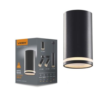 VIDEX Stropni reflektor -GU10-CARMELO-CRNI