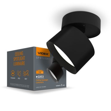 VIDEX stropna svjetiljka za žarulju GX53 VL-SPF18B-B