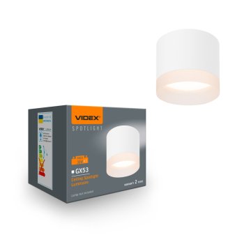 VIDEX stropna svjetiljka za žarulju GX53 VL-SPF25A-W