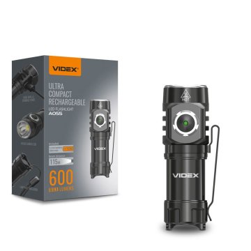 VIDEX 10W 600lm IP68 svjetiljka, hladno bijela, 5700k, kompaktna, 4 načina rada, domet: 115m