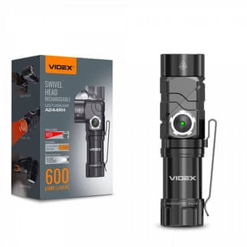 VIDEX 600lm IP66 LED svjetiljka, 7 načina rada, domet 105m + remen za glavu