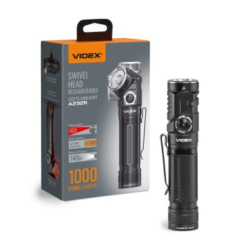 VIDEX 1000lm IP66 TIR svjetiljka, 8 načina rada, domet 140m + traka za glavu