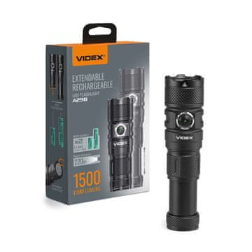 VIDEX LED taktička optička svjetiljka IP66 1500lm 6 načina rada 5000k domet 220m