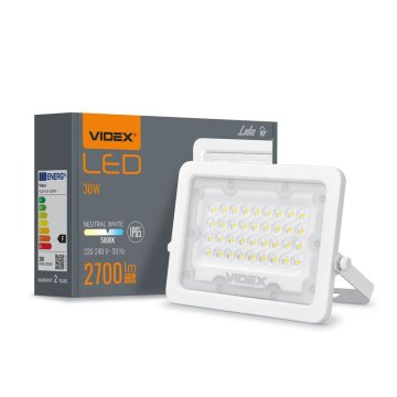 VIDEX LED reflektor 30W 2700lm neutralno bijela 5000K aluminij IP65 120°
