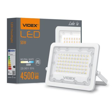 VIDEX LED reflektor 50W 4500lm neutralno bijela 5000K aluminij IP65 120°