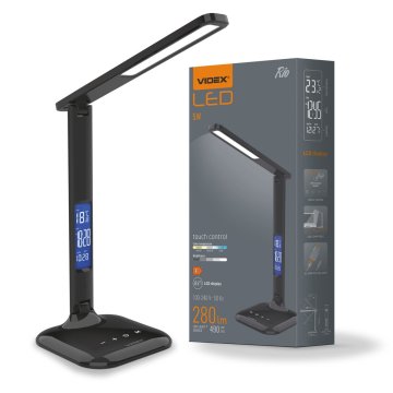 VIDEX Prigušljiva LED stolna lampa -DESK-LAMP-RIO-CRNA