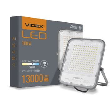 VIDEX LED reflektor 100W 13000lm neutralno bijela 5000K aluminij IP65 120°
