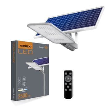 VIDEX LED SOLARNA ULIČNA SVJETILJKA, ŠTEDNA, SNAGANA IP65, 2500lm + DALJINSKI UPRAVLJAČ