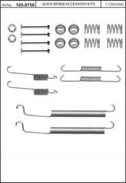 Quick Brake Nacionalni komplet pribora za kočione papučice FK5069SK