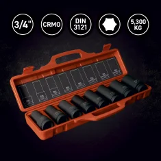 MJW 3/4" set dugih udarnih nasadnih ključeva