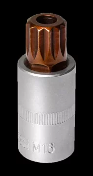MJW 1/2" SPLINE M16 nasadni ključ s rupom od čelika