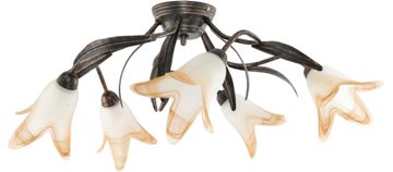 It Stropna lampa crna staro zlato bijelo-narančasto sjenilo MARKOS NEGRO 10-770