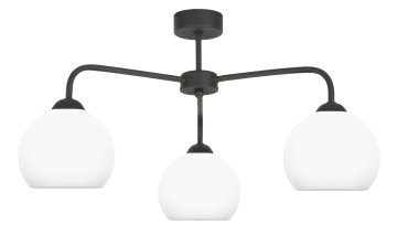 It Crna stropna lampa s bijelim sjenilom CHORUS BIANCO 13-772