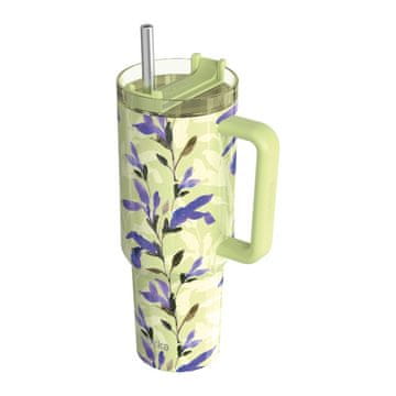 QUOKKA Stream - Termo šalica od nehrđajućeg čelika 1200 ml sa slamkom (Matcha)