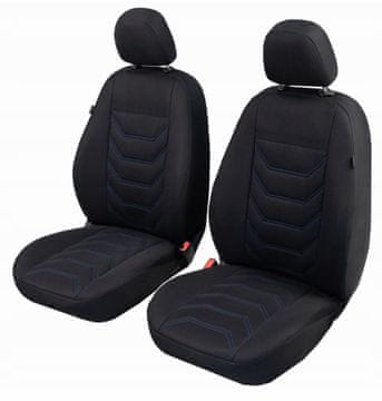 Navlake za prednja autosjedalica od velura Comfort 1+1 plave