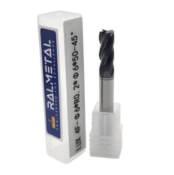 Radijalni rezač od tvrdog metala Fi 6 x R 0,2 x 50 mm 45 HRC