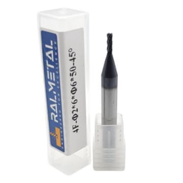 Glodalica od tvrdog metala s 4 utora 2 x 6D x 50 AlTiN 45 HRC