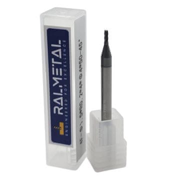 Radijalni rezač od tvrdog metala Fi1.5 x R0.2 x 4D x 50 45 HRC