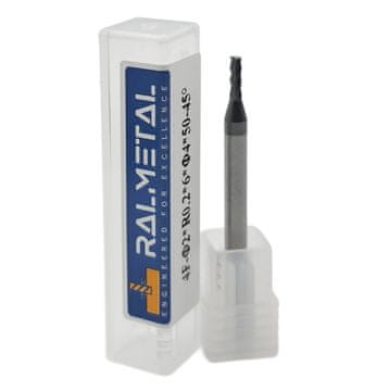 Radijalni rezač od tvrdog metala Fi 2 x R0.2 x 4D x 50 45 HRC