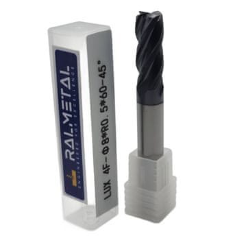VHM radijalni rezač Fi8 R0.5 x 60 mm - 45 HRC