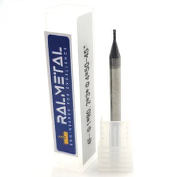 Radijalni rezač od tvrdog metala Fi 1 x R0.2 x 4D x 50 45 HRC