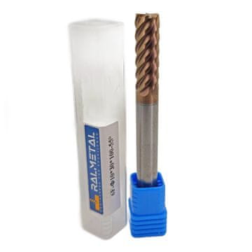 Glodalo od tvrdog metala, 6-žljebno, 10 x 30 x 100 mm, TiSiN 55 HRC