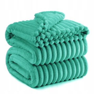 Aura Fluffy Blanket - Emerald 200x220cm Mekana, topla, udobna