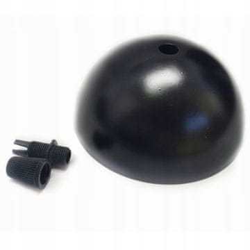 DE Rozeta za lampu, stropni pokrov, ŠALICA 10 cm METALNI CRNI pokrov