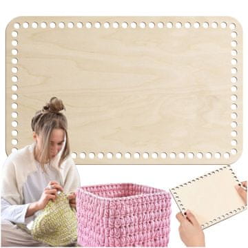 DE Heklana baza od šperploče 40x25cm Dno košare
