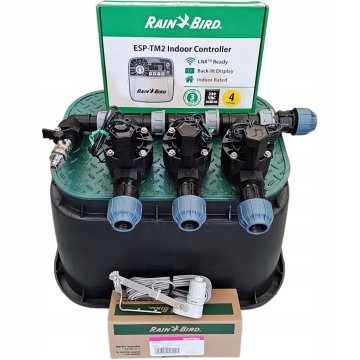 Rain Bird komplet s 3 stanice - TM2, RSDBEX, kompresor, PE 25