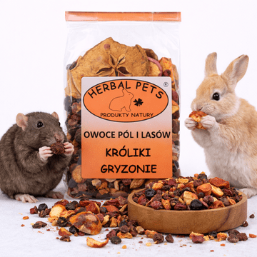 HERBAL PETS Mješavina poljskog i šumskog voća za kuniće i glodavce - Potpora prirodnom zdravlju 100 g