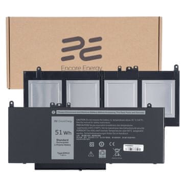 Nova baterija za Dell Latitude E5450 E5550 51Wh 7.4V 6890mAh G5M10