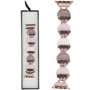 Nova Gleam Sphere rastezljiva narukvica Cosmic Gold za Apple Watch 38/40/41mm smeđe-ružičasta