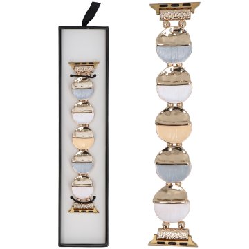 Nova Gleam zaobljena rastezljiva narukvica pastelno zlatna za Apple Watch 38/40/41 mm pametni sat