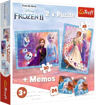 TREFL 93335 2-u-1 MEMOS slagalica Princeze u svojoj zemlji