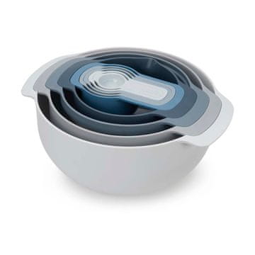 Joseph Joseph Nest 9 Plus Sky Kuhinjski set Mjerne šalice Cjedilo