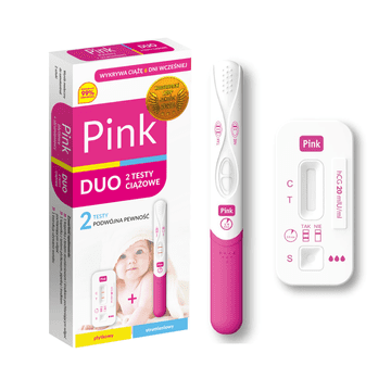 Hydrex Diagnostics Test za trudnoću s pločicom i mlazom 2u1 Pink Duo 10 ml/U 1 kom.