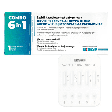Kombinirani test 6 u 1 za RSV / influencu A / influencu B / SARS-COV / adenovirus / mikoplazmu pneumonije 1 kom.
