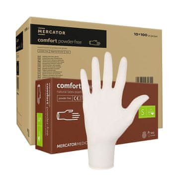 S Latex Comfort lateks rukavice bez pudera 100 kom. karton 10 pakiranja