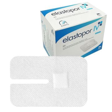 ZARYS Elastopor IV samoljepljivi netkani zavoj za fiksiranje kanila 6 cm x 8 cm 100 kom