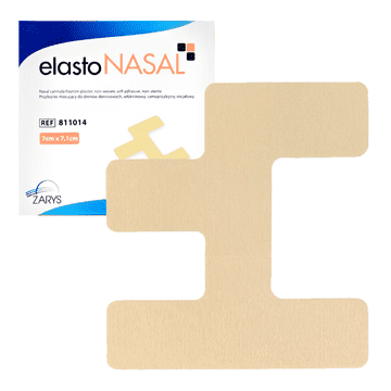 ZARYS ElastoNASAL flaster za pričvršćivanje nosnih drena za odrasle 7 cm x 7,1 cm 50 kom
