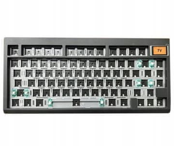 AKKO Crna GMK81 mehanička tipkovnica 80% DIY komplet Hotswap RGB bežična 2,4 GHz